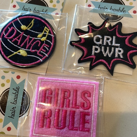 NWT Stick on or Iron on Patches Set of 5 GRL Power - Picture 3 of 5